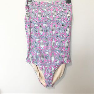 J Crew One Piece Halter Bathing Suite Size 14